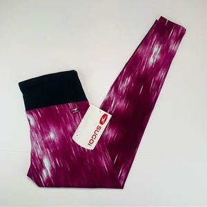 Sugoi leggings Boysenberry Fusion tight leggings athleisure New women size M